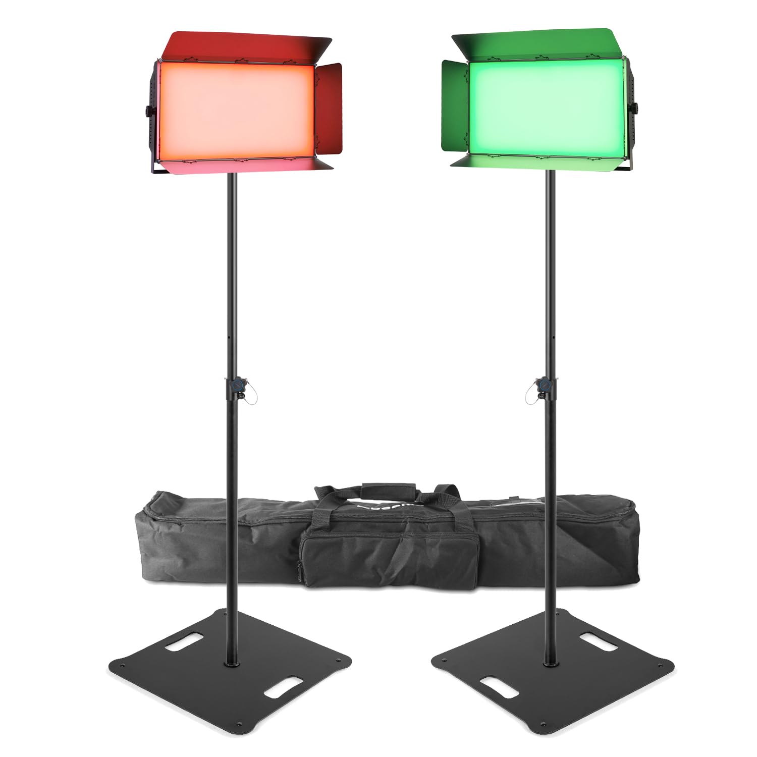 2X 400W RGBAL LED Soft Panel Photography Lights with Stands, Softbox Studio Light Kit, DMX and Manual Control, 2700K to 8000K, Film TV Video Lighting Package