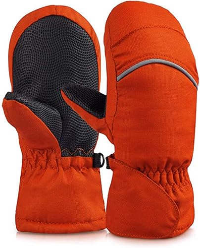 YASSUN Mitones de nieve de invierno impermeables unisex para adultos, guantes cálidos deportivos para niños, bebés, en esquí, monopatín, muñeco de