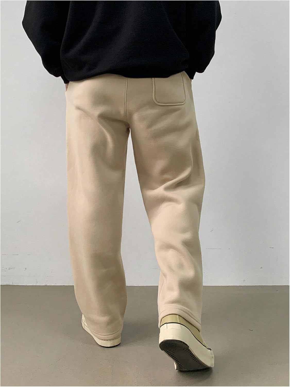 RoseSeek Men's Wide Leg Sweatpants Drawstring Waisted Athletic Pants Casual Pants - Image 2