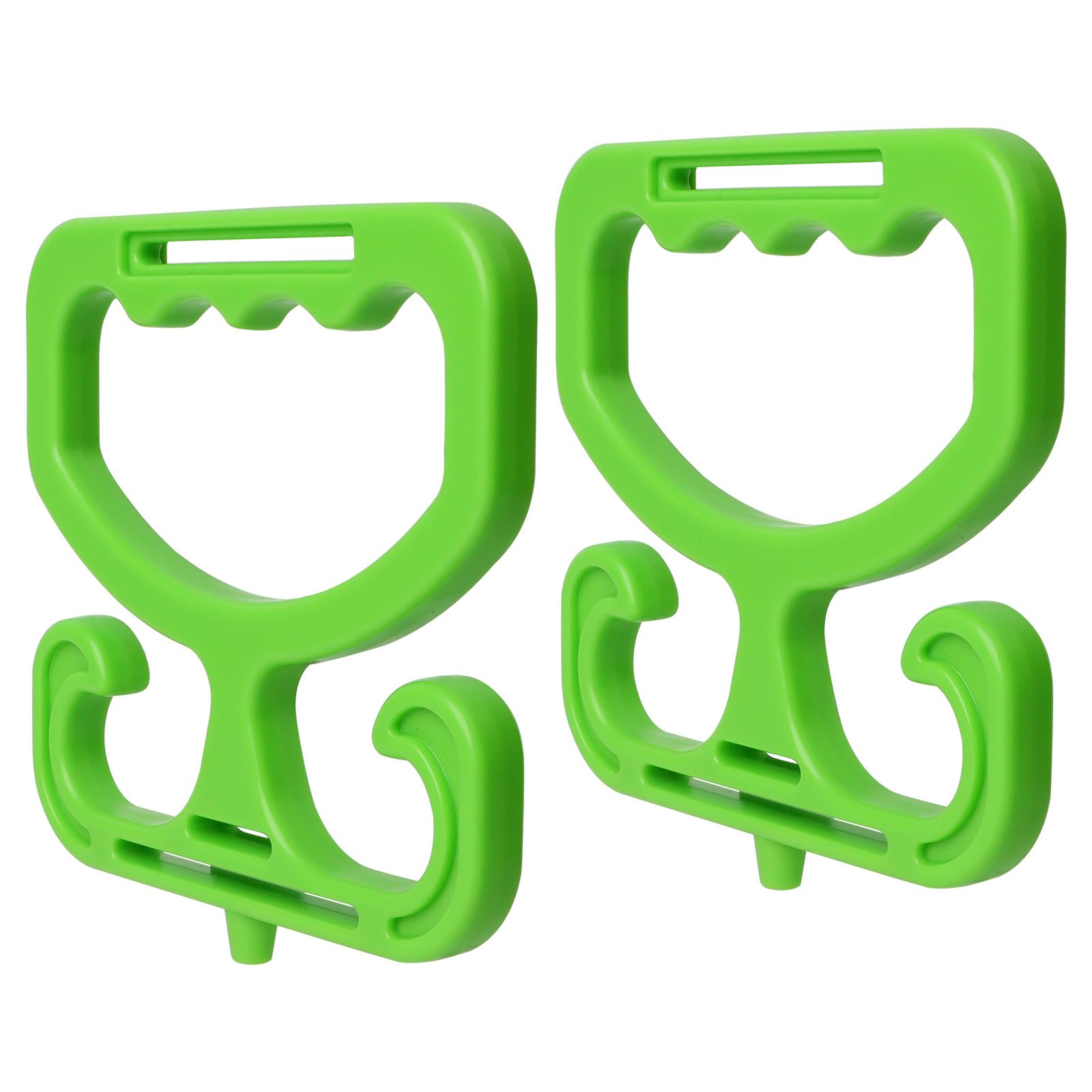 Grocery Bag Carrier, Shopping Bag Holder Handle Carrier, 2 Pack Heavy Duty Grocery Bag Holder, Each One Holds Up to 100lbs, Fits for Carrying Grocery Bags, Shopping Bags, Buckets ETC. (Green)