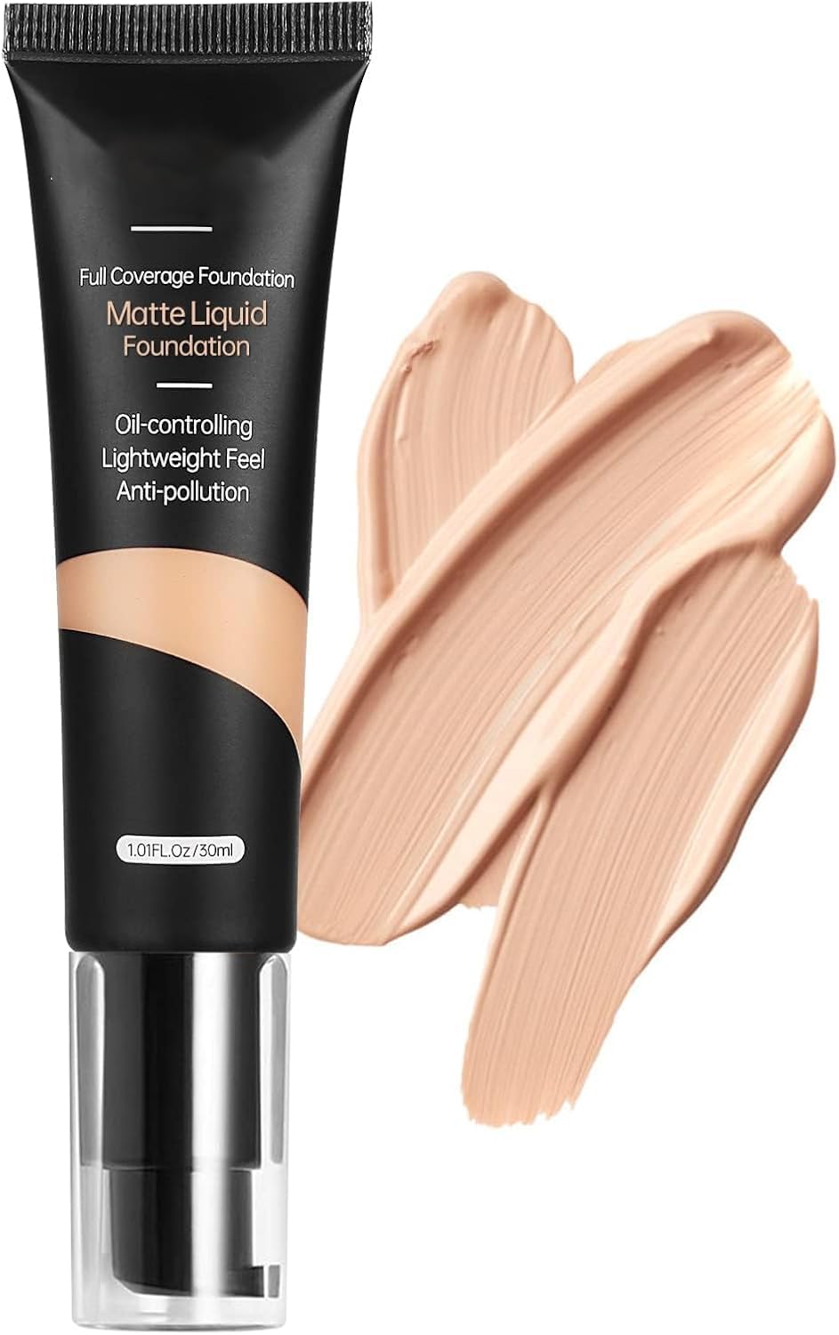 TERRIFI Matte Oil Control Concealer Foundation Flawless Soft Long Lasting Foundation Makeup, Strong Concealer Foundation for Oily Acne Skin, Waterproof Full Coverage Face Makeup, 1fl.oz (#102 Nude)