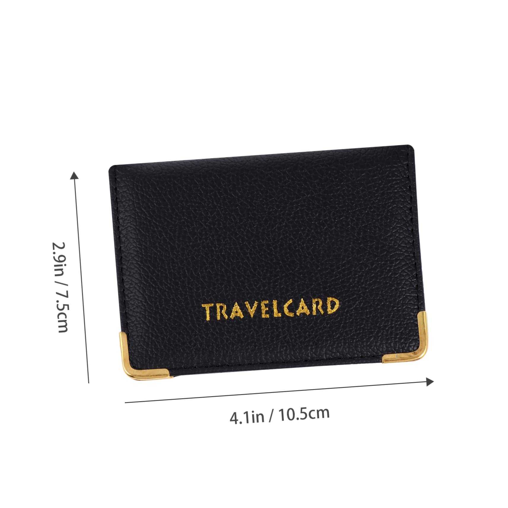 Veemoon 1pc Id Card Protection Cover Card Sleeve Pu Leather Bank Bag Credit Bag