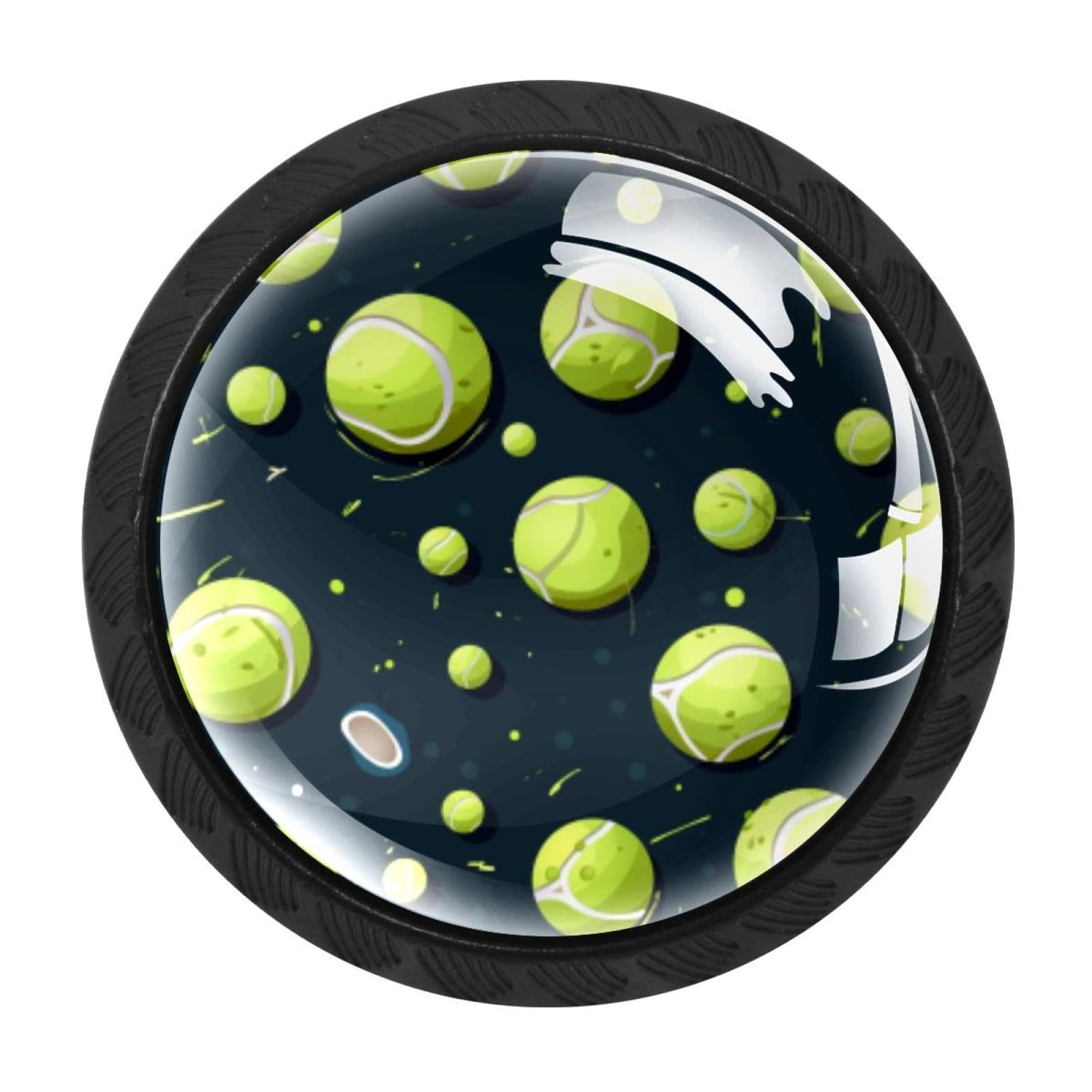 Chenzzzz Multicolored 10 4 Pack Black Tennis Ball Kitchen Handles, Cabinet Pulls Hardware For Cupboard Drawer Knobs Dresser Pulls