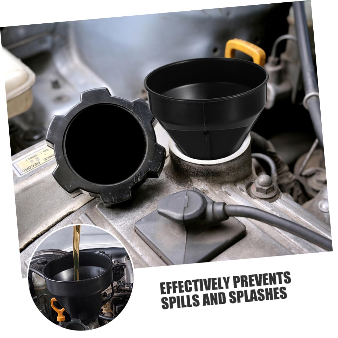 3pcs Flexible Plastic Oil Funnels with Filter Mesh for Car and Motorcycle Refueling Transmission Drain and Gasoline Funnel Portable and Use Tool