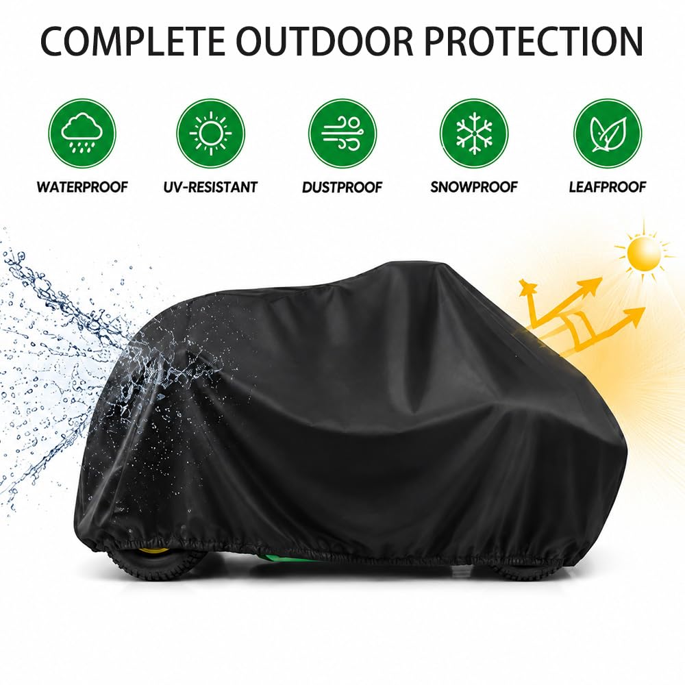 Funda para Cortacésped para John Deere X107 2021-pr 42", Resistente Al Polvo A Los Rayos UV Al Viento Y A La Lluvia Apto para Uso Al Aire Libre