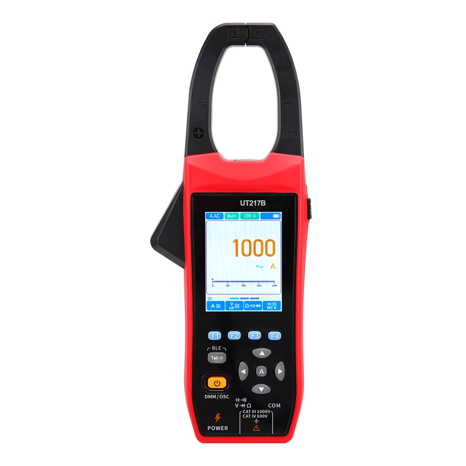 Irfora Pinza Amperometrica Multimetro Oscilloscopio NCV Registrazione Dati AC DC Test di Tensione e Corrente Tester Portatile per Professionisti Elettrici (17b)