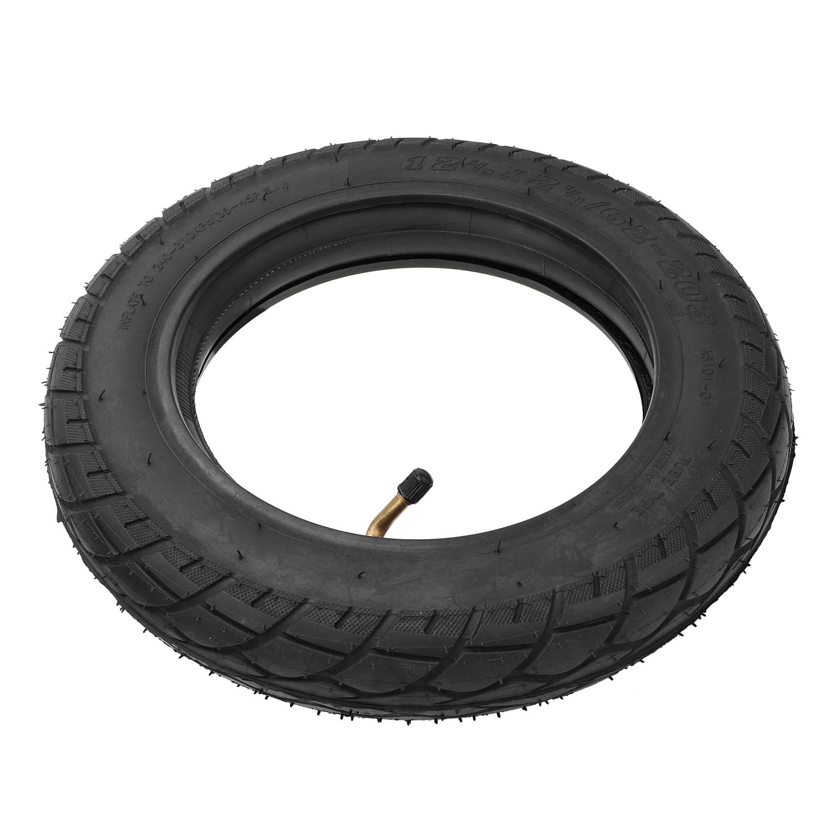 Pneu de Scooter électrique 12 1/2x2 1/4 62 203 Pneu de Remplacement de Roues Gonflables de Scooter électrique en Caoutchouc pour la Plupart des Scooters à Roues de 12 Pouces