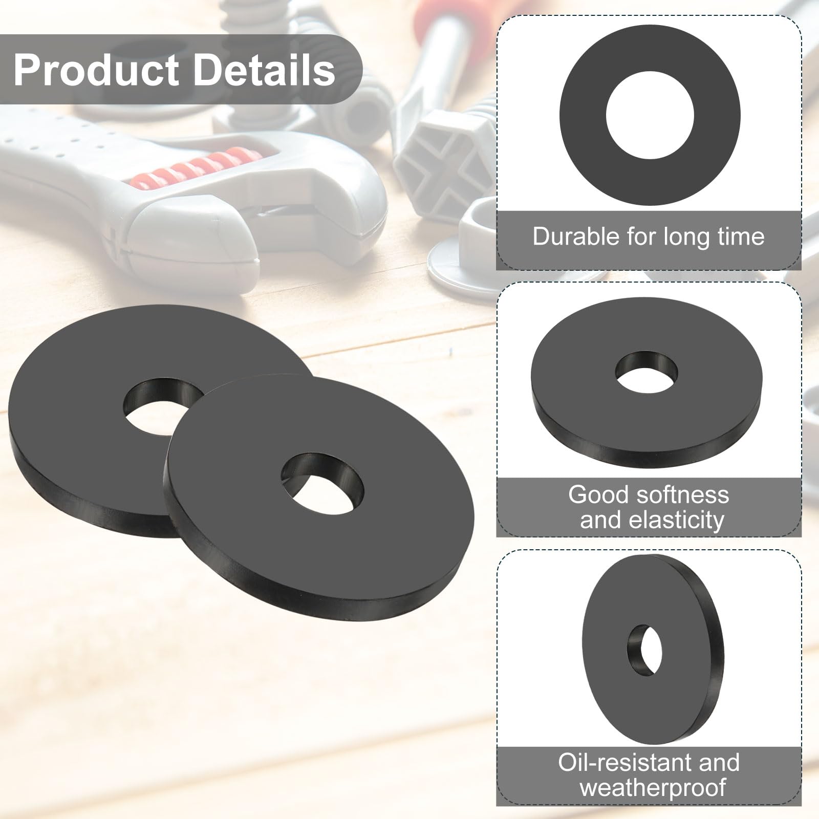 PATIKIL Multi Purpose Rubber Spacer - Image 3