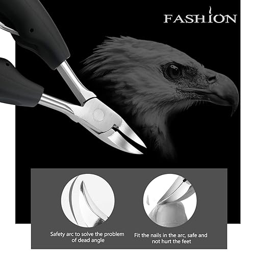 Miniatura 5 de Vtrem Podiatrist Tools - Juego de cortaúñas para dedos de los pies con lima y elevador de acero inoxidable quirúrgico, pedicura para podómetro de