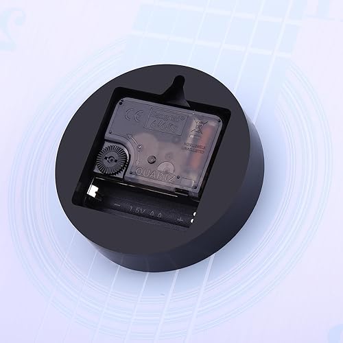 Miniatura 6 de Reloj de pared con temática musical de 12 pulgadas con esfera de guitarra de madera, movimiento silencioso y funciona con pilas, gran decoración