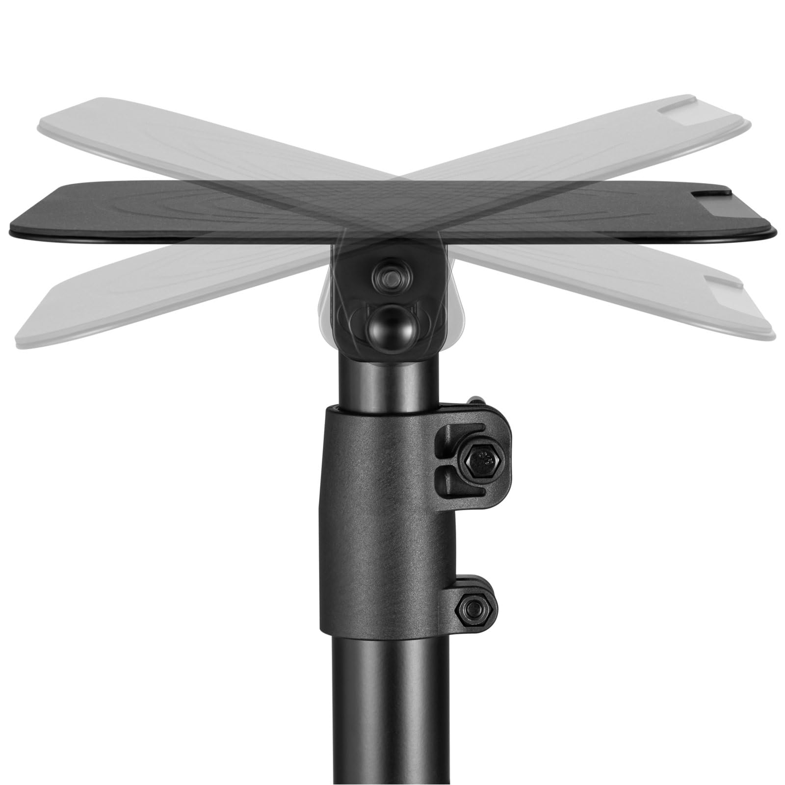 Paire Statifs de Table avec Pince pour Haut-parleurs - Support de Table Enceintes de Monitoring Studio - Hauteur réglable - Pieds métallique - Enceinte jusqu'à 15 kg BH7BA
