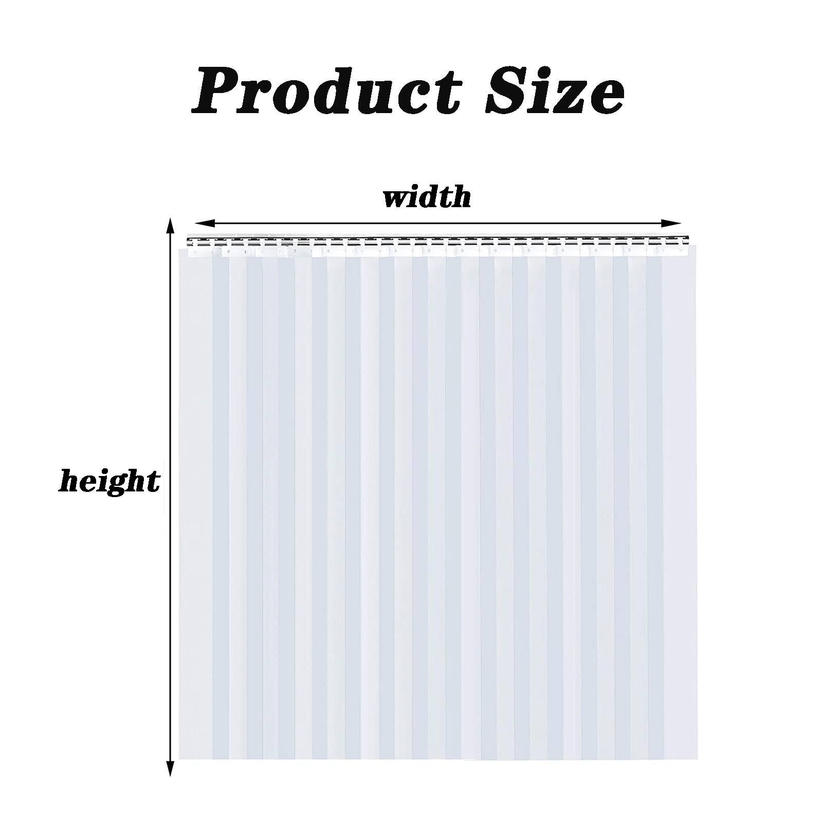 Cortina de Tiras de Plástico PVC Transparente Tira de Puerta de Plástico Superposición de 3 Cm para Cámaras Frigoríficas, Almacenes y Salas Limpias (A-thk : 1.6mm, Size : 0.9x2.1m/2.95x6.89ft)
