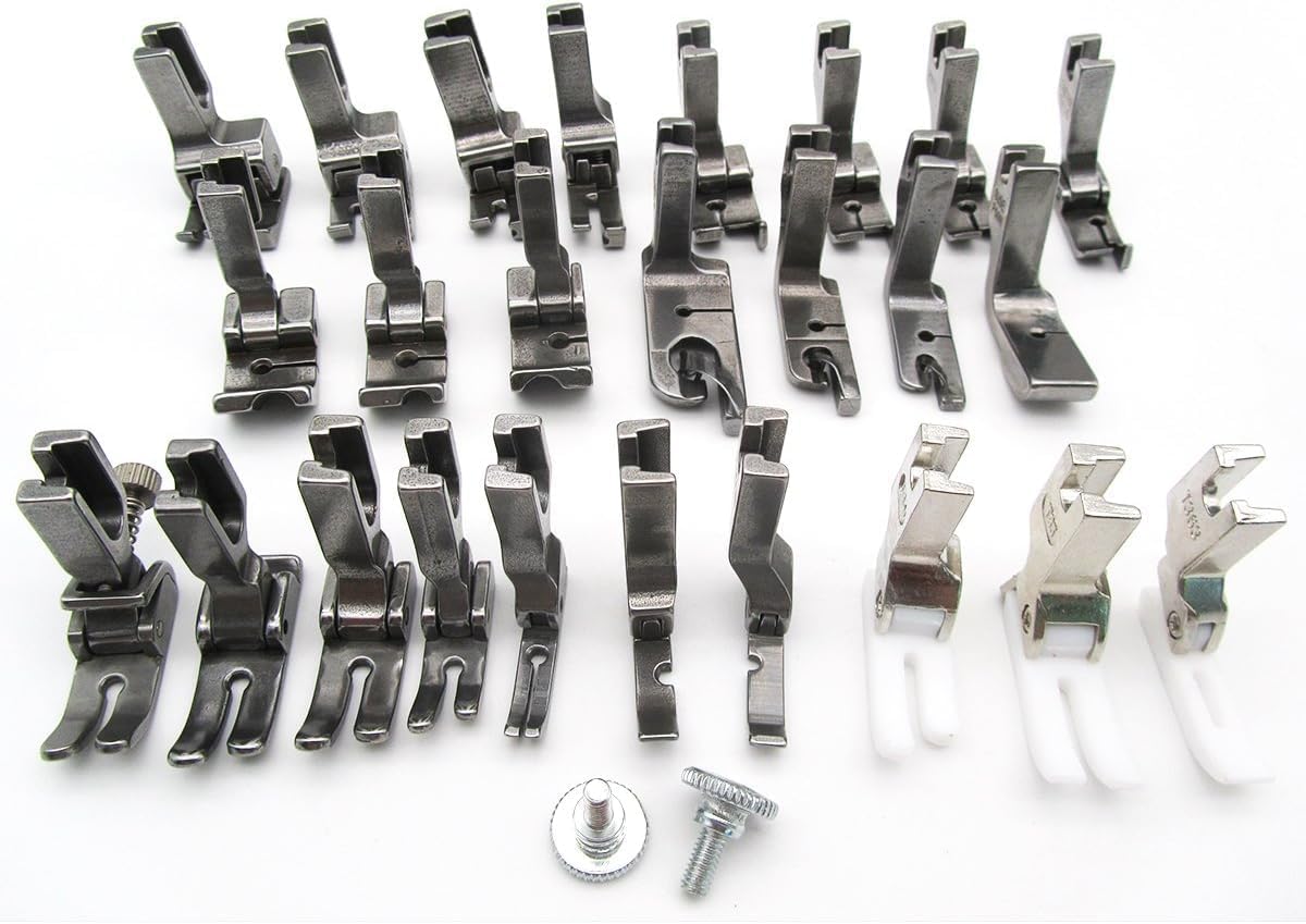 25Pcs Sewing Machine Supplies Practical Presser Foot Feet Kit Set DIY for JUKI DDL-5550 8500 8700 9000 Industrial Sewing Machine