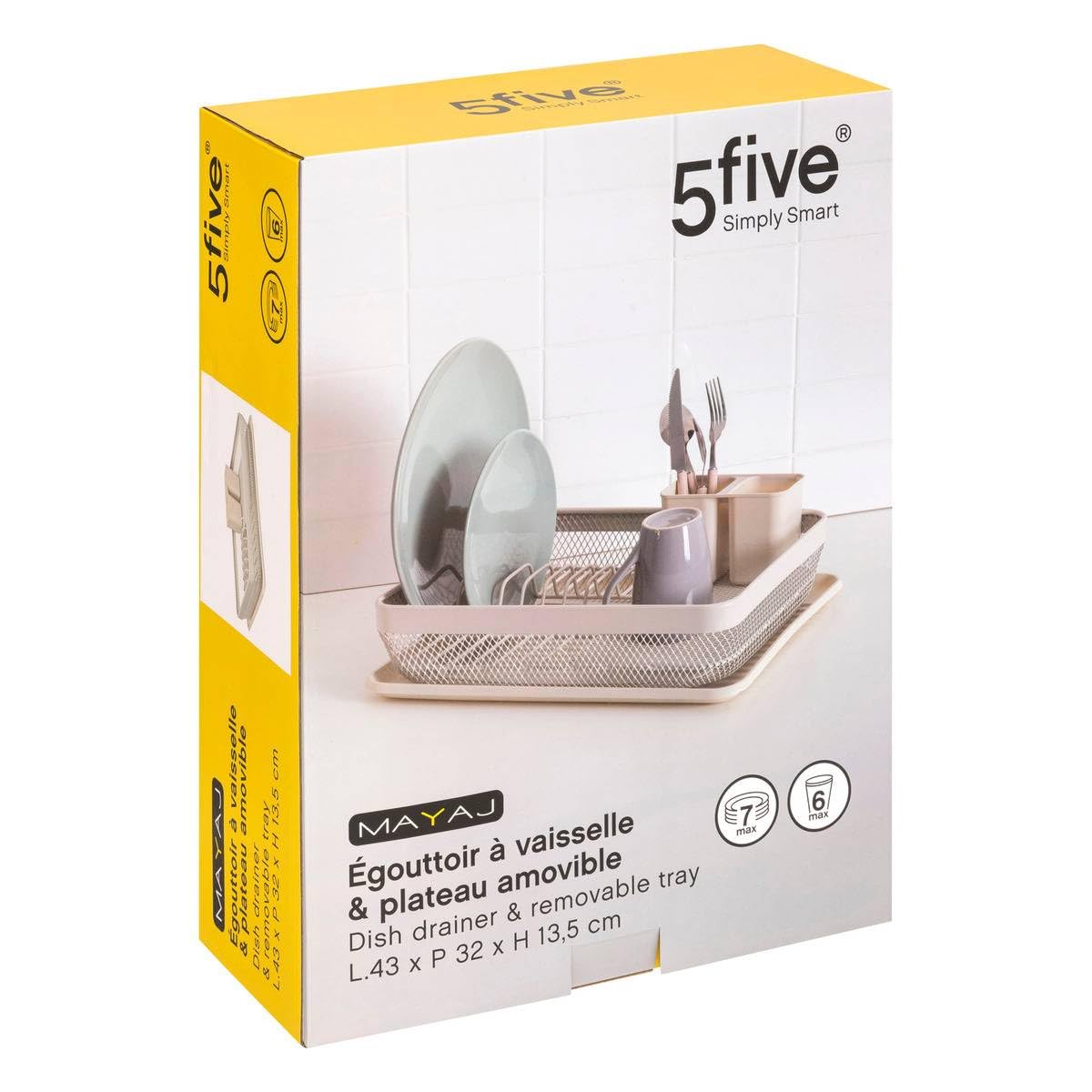 5five - égouttoir mayaj en plastique beige
