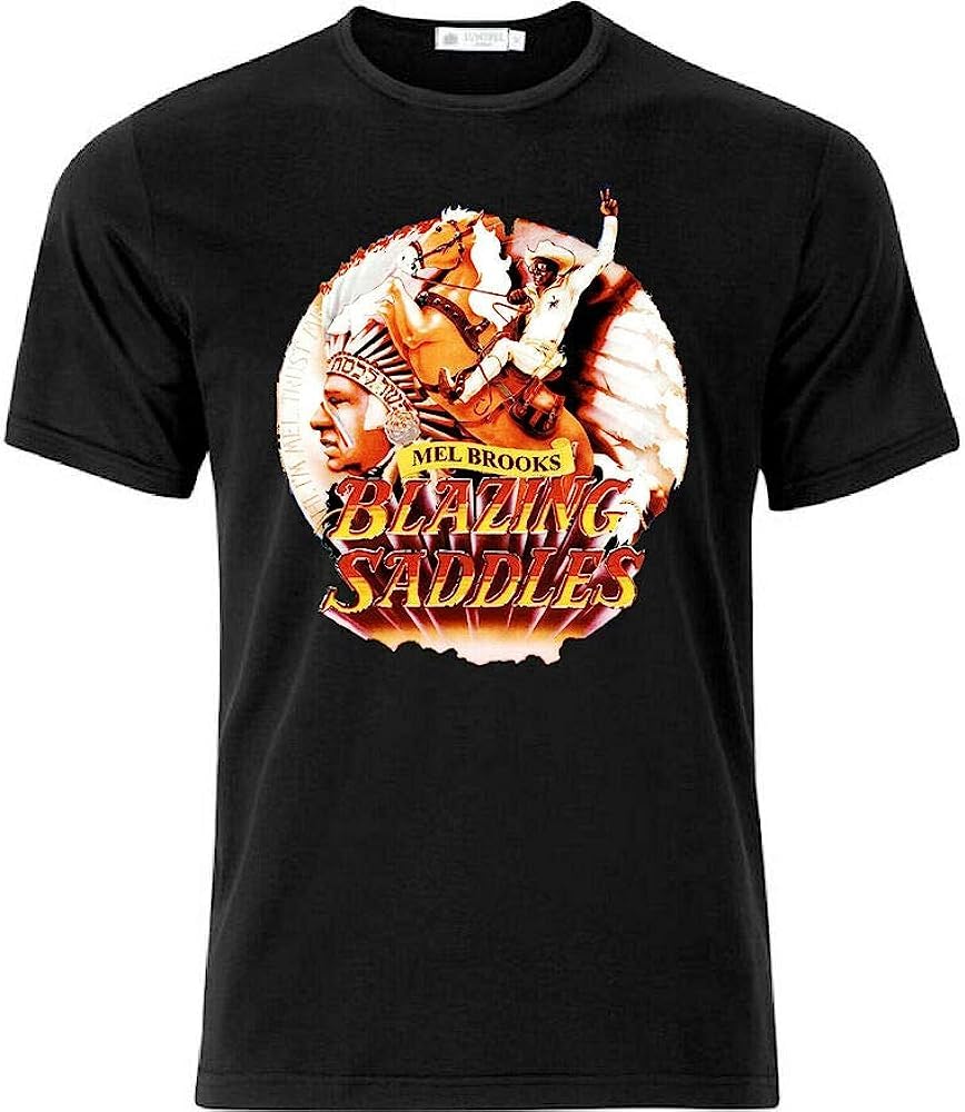 JAAXION Blazing Saddles Iconic Movie T Shirt Black(XX-Large)