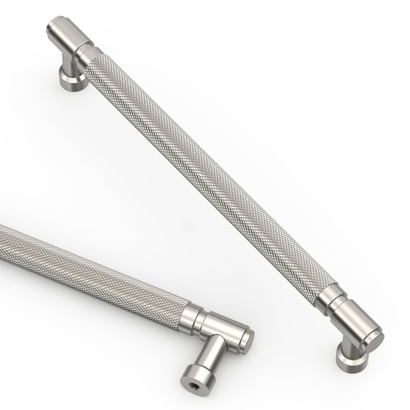 Asidrama 10 Pack 5 Inch(128mm) Brushed Satin Nickel Cabinet Pulls Knurled Kitchen Cabinet Handles, Cabinet Pulls Kitchen Cabinet Hardware for Cupboard Drawer Pulls — Amazon image 31