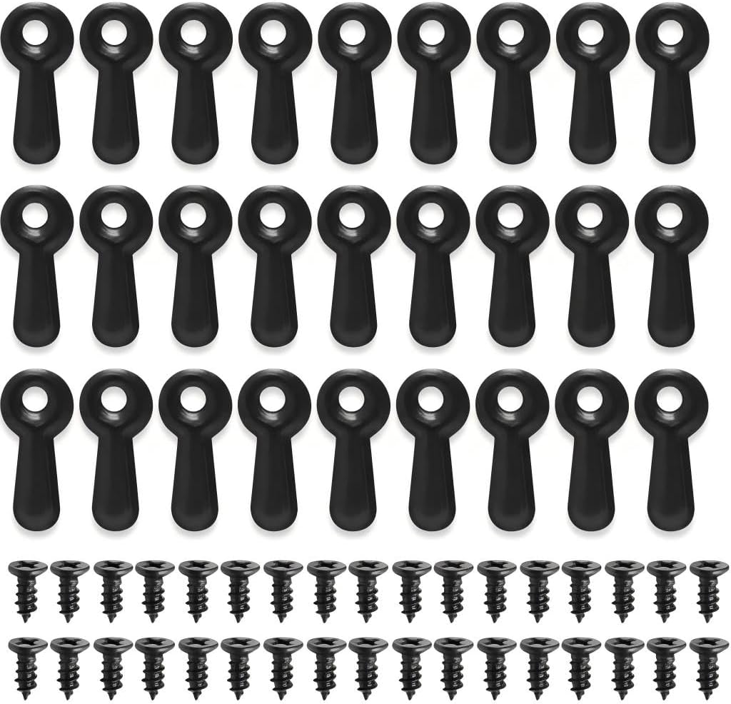 100pcs Picture Frame Backing Clips, Mirror Clips for Frameless Mirror, Turn Button Fasteners with Screws for Craft, Hanging Pictures,