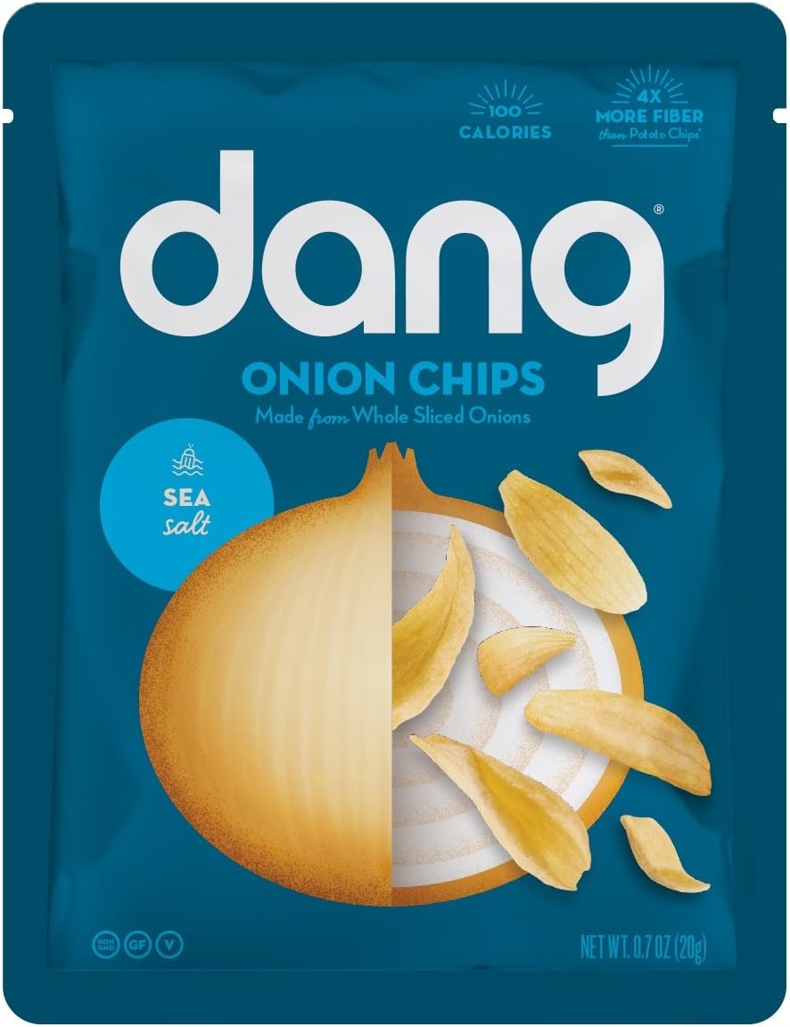 Dang Crispy Caramelized Onion Chips, Sea Salt, 24 Count