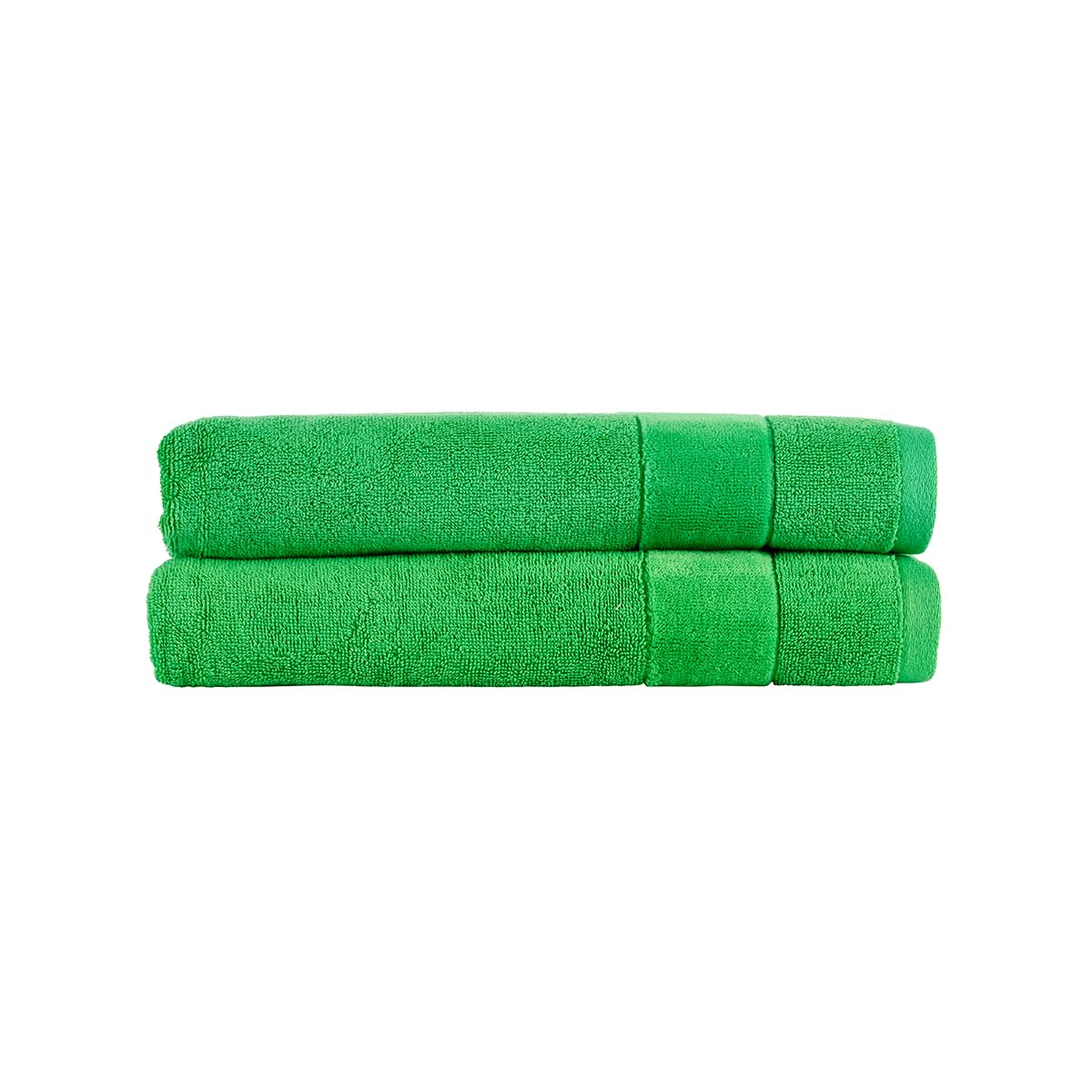 Christy Absinthe Prism Bath Towel Set | 2 Pieces | Vibrant Colours | 100% Turkish Cotton | Super Soft And Fluffy | Quick Dry | Green