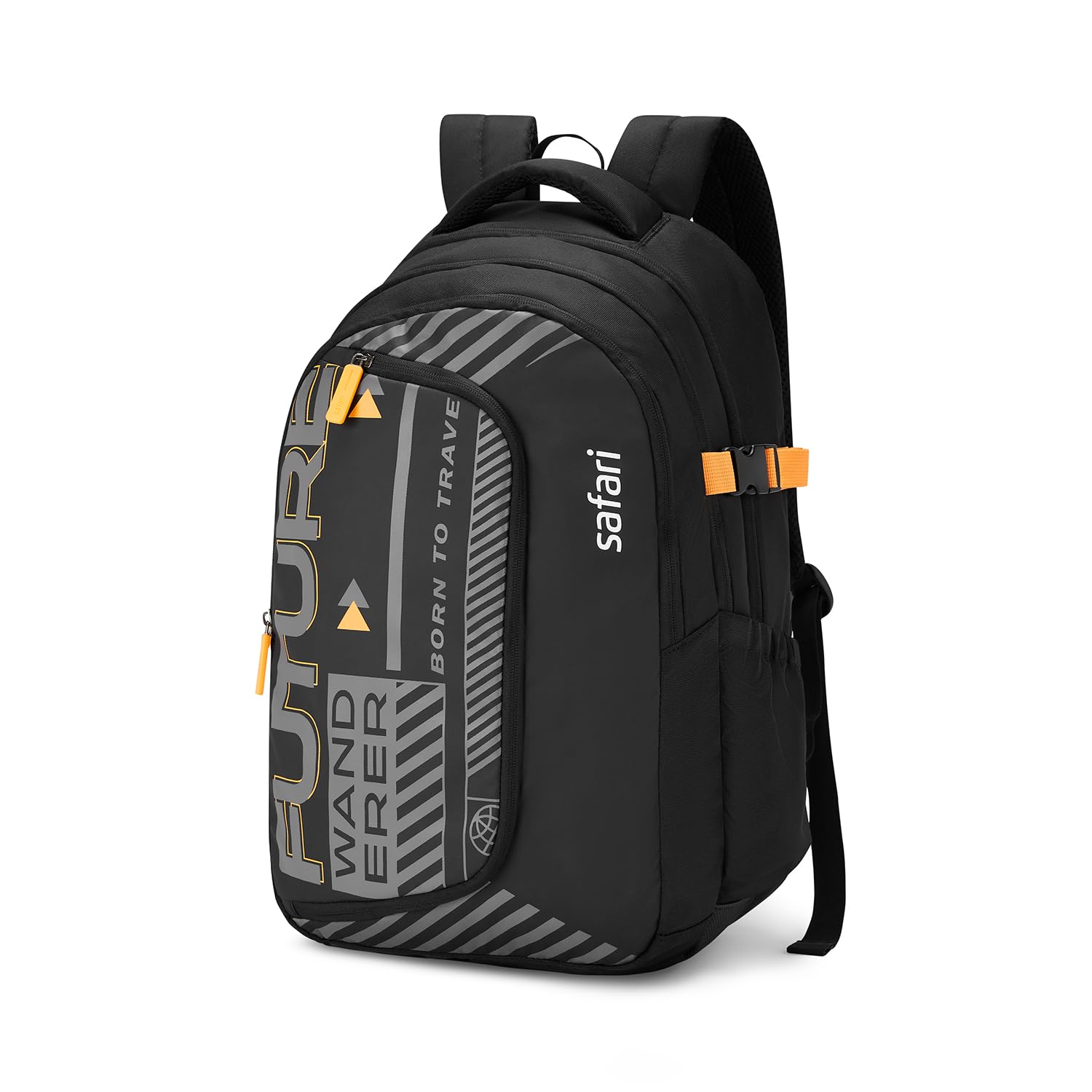 terra 37l casual printed backpack, 3 compartments, raincover, armor base, organizer, bottle holder, front pocket, school bag for boys and girls, college bag, office bag, travel bag