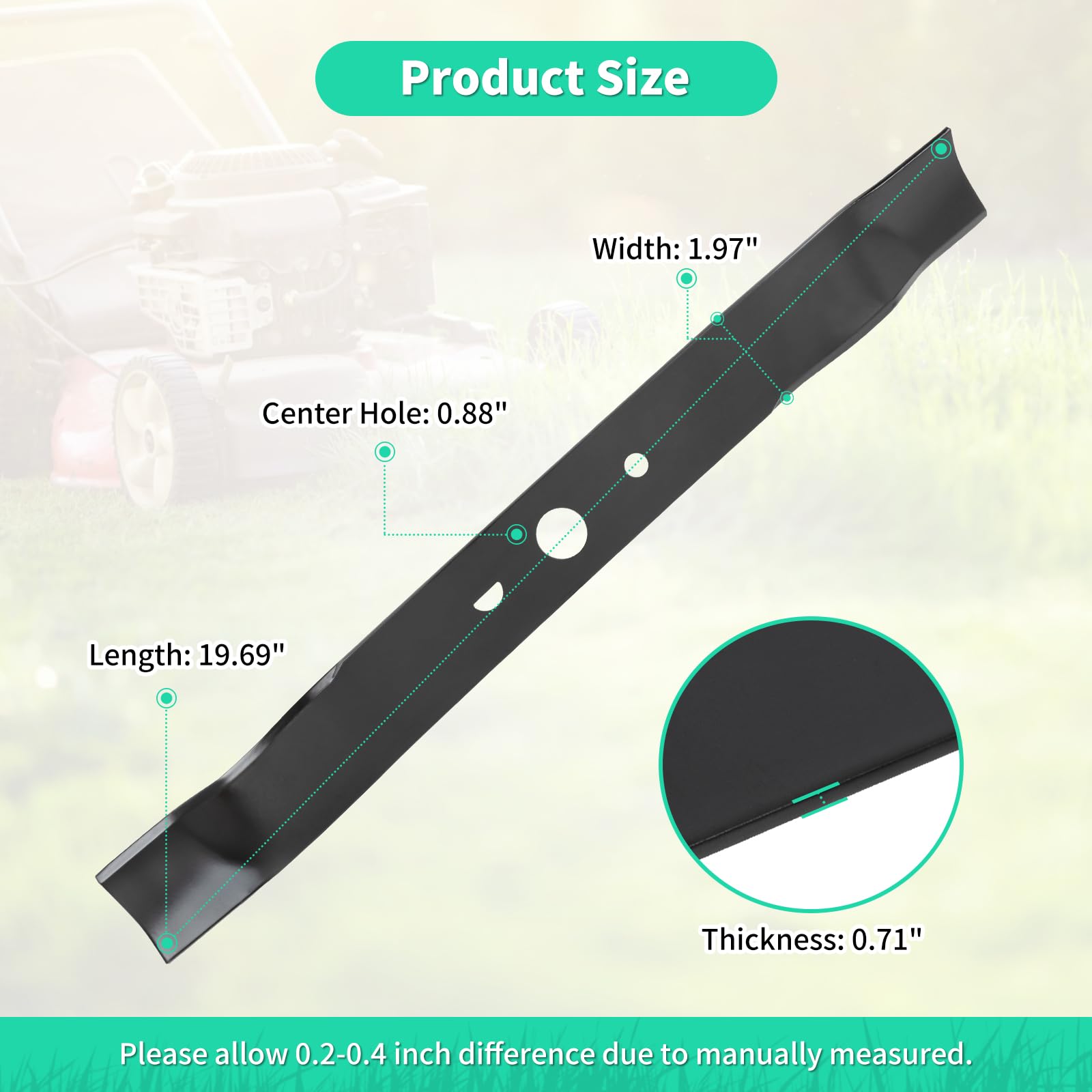 Amazon.com : IDEASURE 25022 Lawn Mower Blade for 20 Inch / 21 Inch
