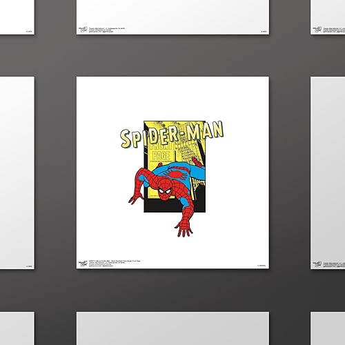 Miniatura 10 de Trends International Gallery Pops Marvel Spider-Man - Arte de pared en lienzo con diseño retro para la página principal, versión sin marco, 12 x 12