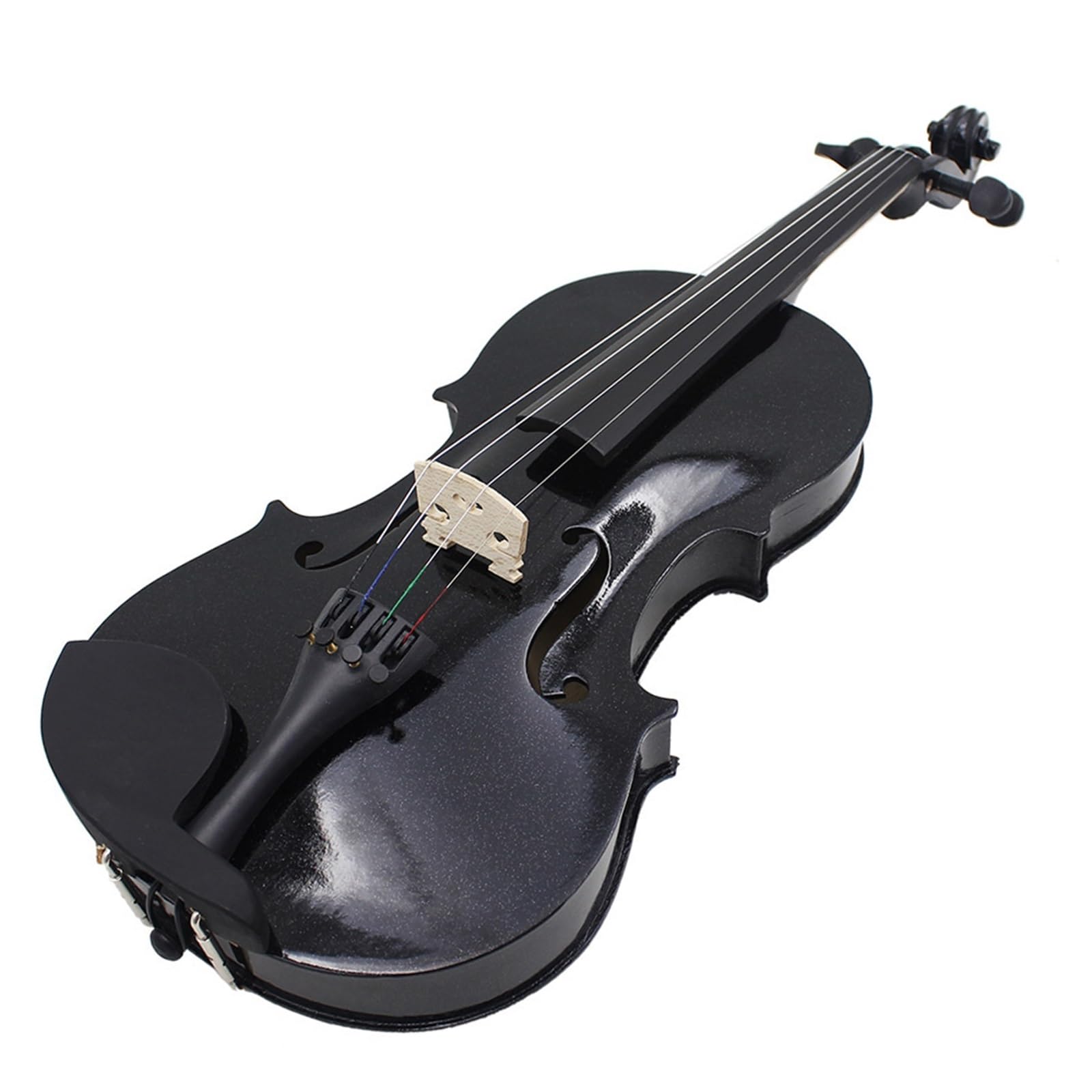 Violino Set 4/4 Violino Popolare In Legno Massello Accessori In Plastica Violino Per Principianti Per Adulti Con Custodia Per Violino(Black)