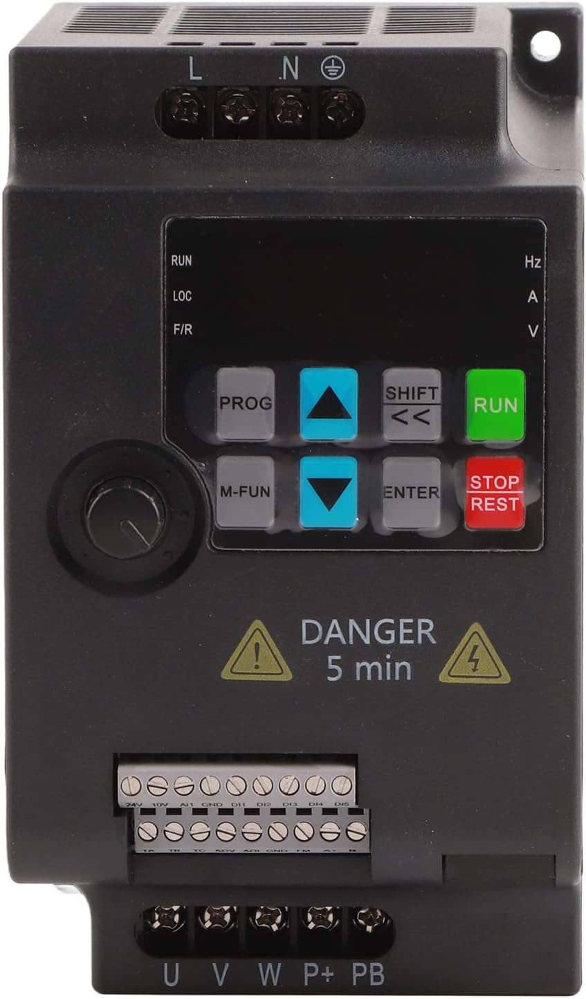Frequenzumrichter 1,5 KW Für Drehstrommotoren – Einphasen-Eingang, Drehzahlregelung Inkl.