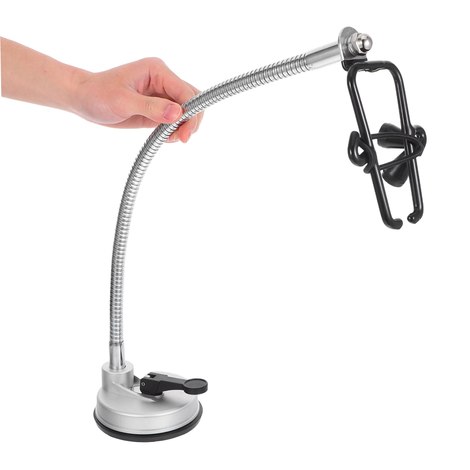 Gatuida Soporte para Secador de Pelo con Ventosa Soporte de Escritorio sin Taladrar Organizador Ajustable Inoxidable para Baño y Salón Base Antideslizante de Usar y