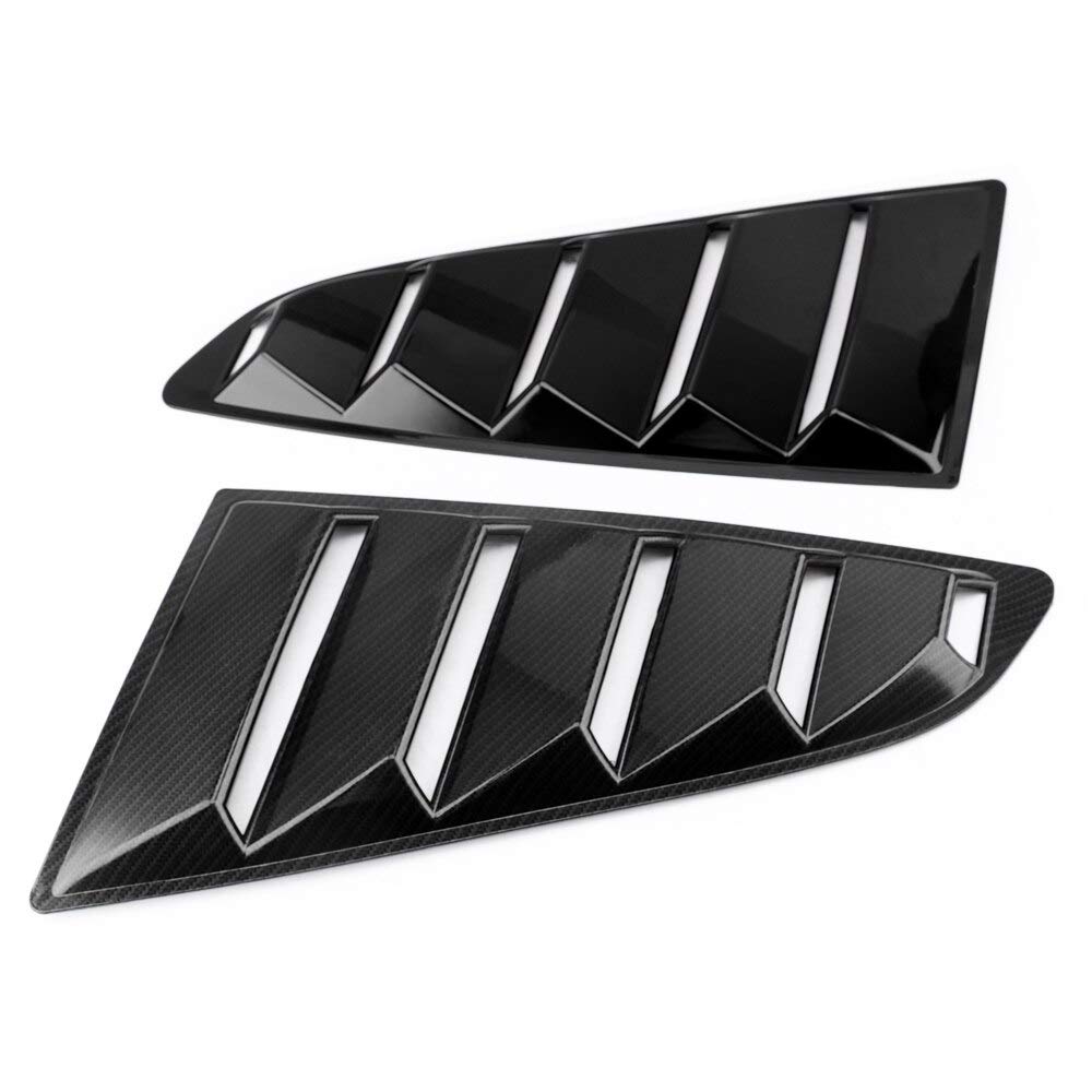 SPEEDPARK Pair ABS Car Side Vent Window 1/4 Quarter Scoop Louver Cover Trim Fit For Ford Mustang 2015 2016 2017 2018 2019 2020