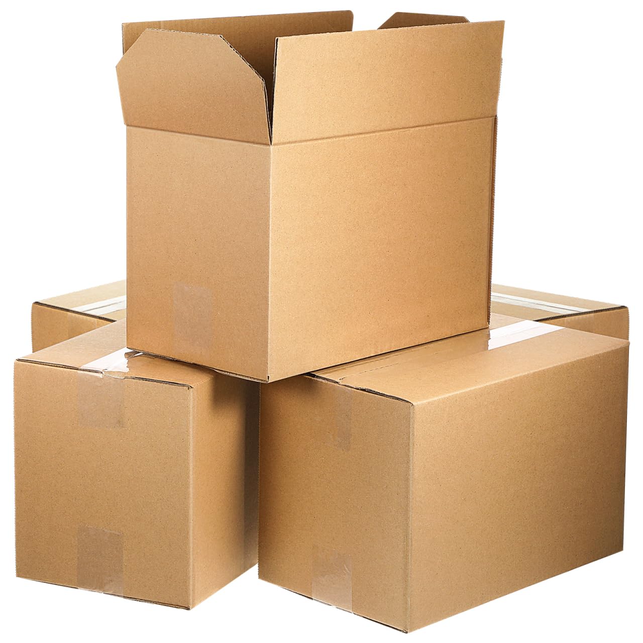 VILLCASE Moving Boxes 5 Pack 11.4 x 7.7 x 6.7 inch Cardboard Storage Boxes Foldable Packing Cartons for Household and Office Use
