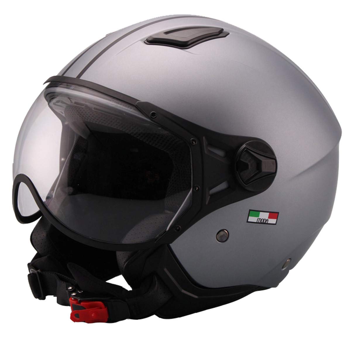 Vito Moda jet casque gris mat