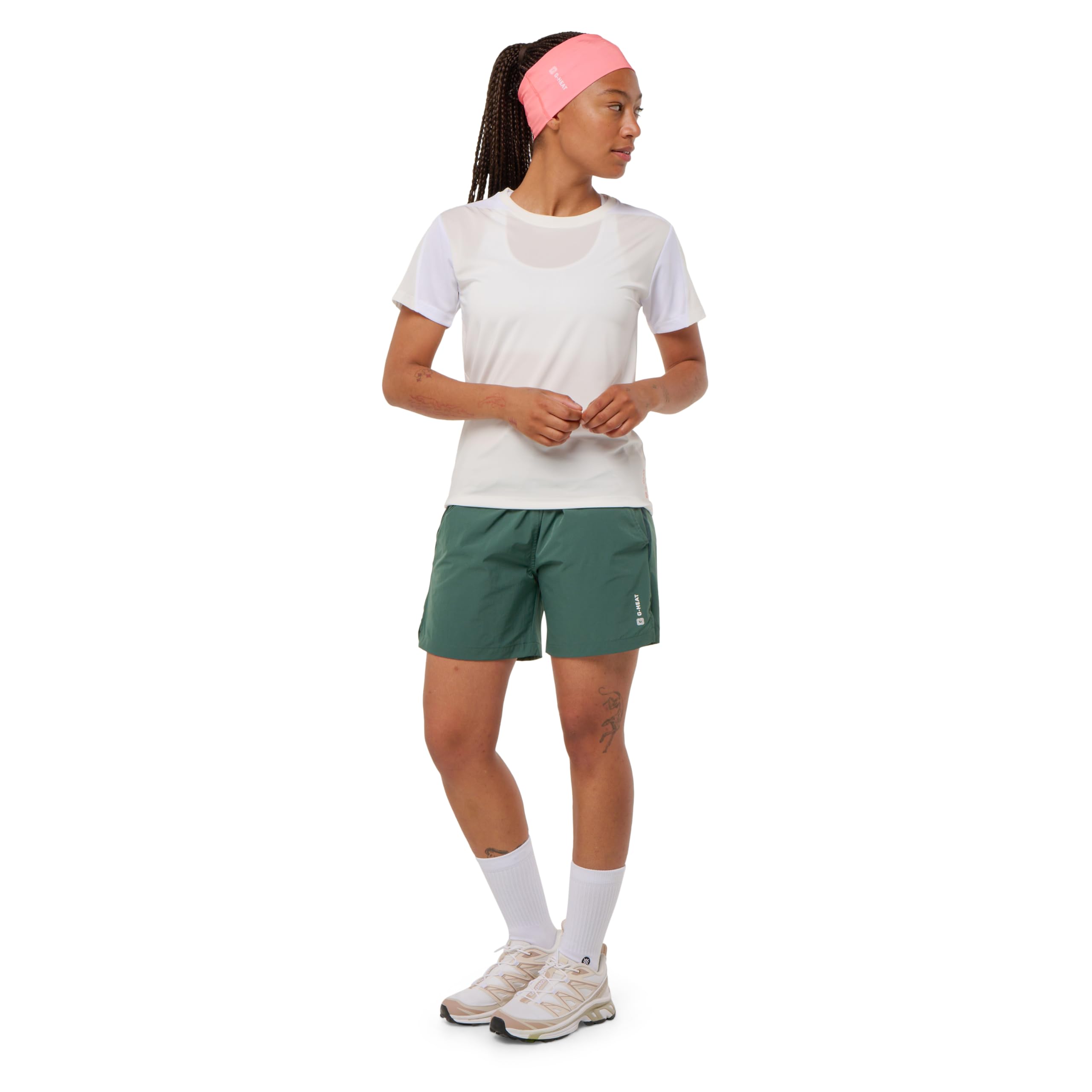 G-HEAT – Short Sport Femme Rafraîchissant | Effet Fraîcheur Immédiate et Continue | Anti-UV | Coupe Ajustable | Idéal Sport & Outdoor