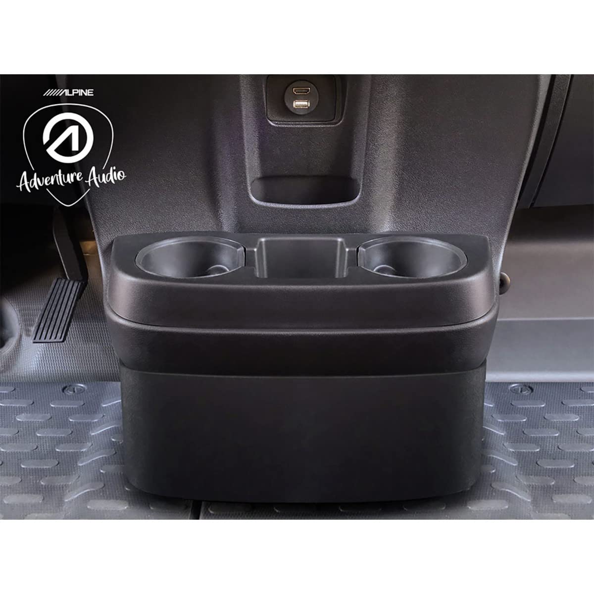 Alpine SWC-D84S Subwoofersystem f??r FIAT Ducato, Peugeot Boxer & Citroen Jumper 20cm passiver Mittelkonsolen-GEH??usesubwoofer