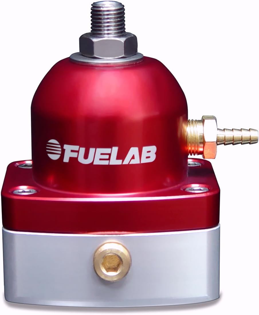Fuelab 53501-2 Universal Red EFI Adjustable Mini Fuel Pressure Regulator