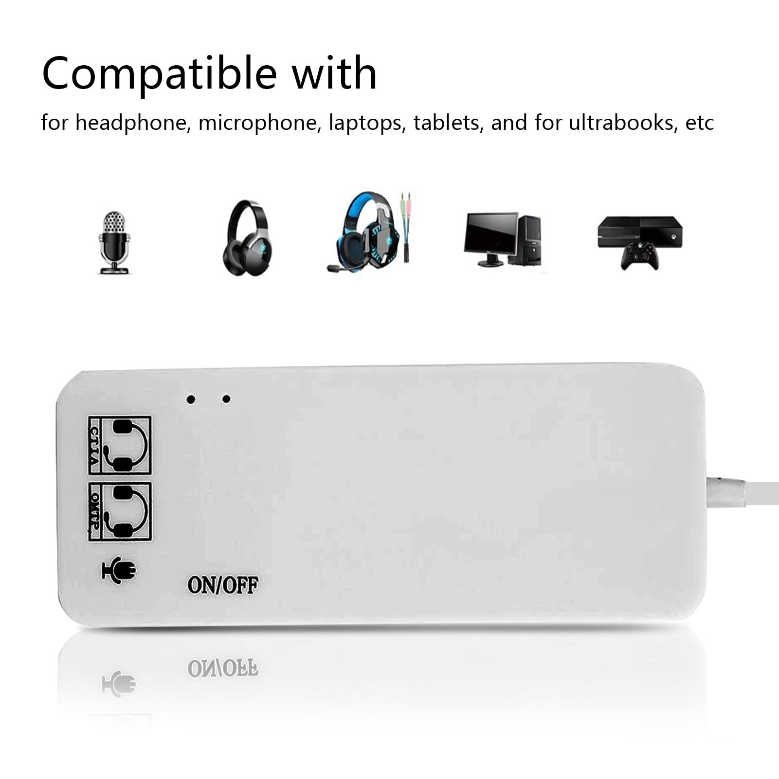 Carte Son Externe USB CERRXIANR Avec Contrôle Volume - Adaptateur Audio USB 3.0 3,5mm Pour PC, Ordinateur Portable, Mac, Casque Et Micro
