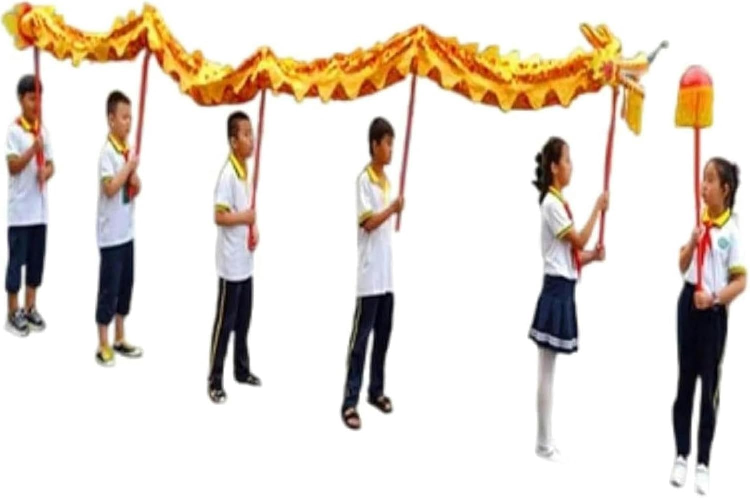 Plastic Dragon Ribbon Streamer 5 Meters Silk Chinese Dragon Dance Traditional Props for Folk Performance Festival Show~/