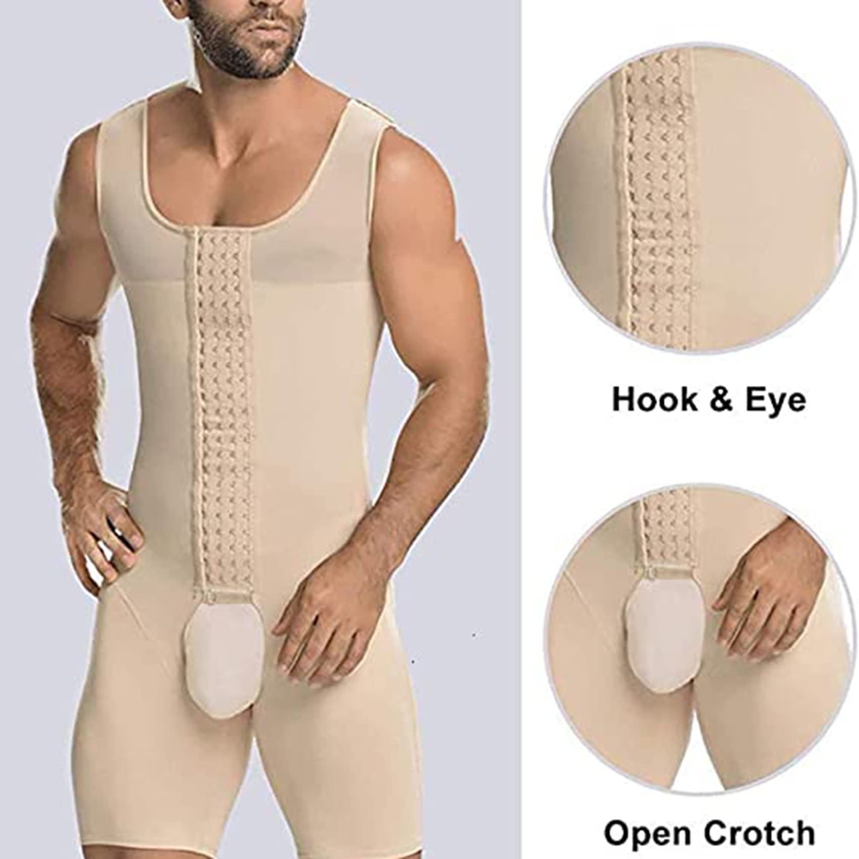 Cuerpo para Hombre Shorts Shorts 4XL-6XL, Body Slimming Shapewear Hip Lifter Pantalones Todo en una Panza Control Abdominal Contracción Shaper