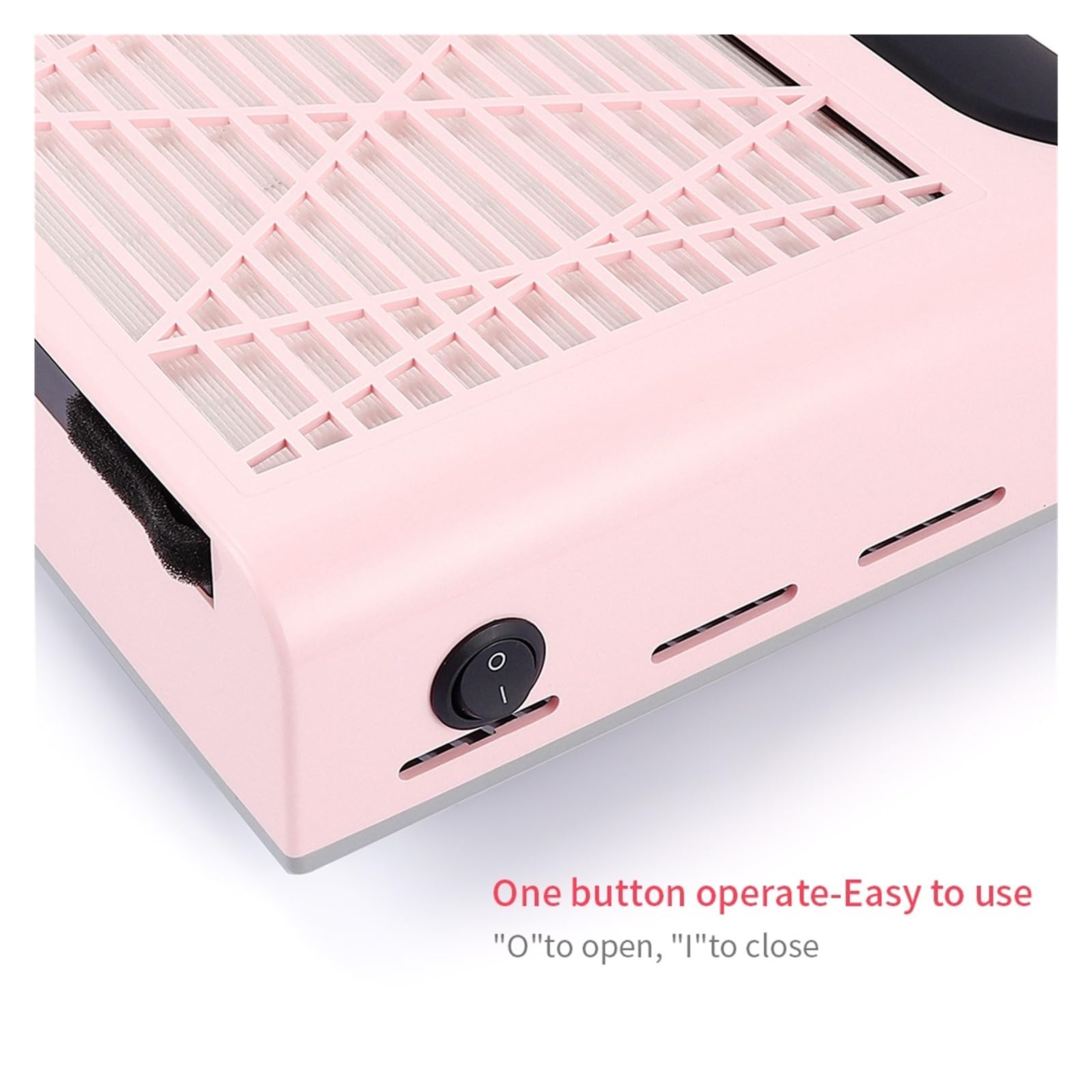 MRKU Aspirateur de poussière pour Ponceuse à Ongles avec Filtre Lavable, Faible Niveau sonore, Puissance de 80 W et Ventilateur intégré pour appareils de manucure et matériel Artistique.