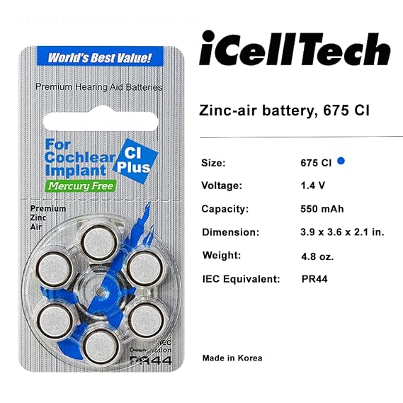 iCell Tech Size 675 Cochlear Implant **Platinum**