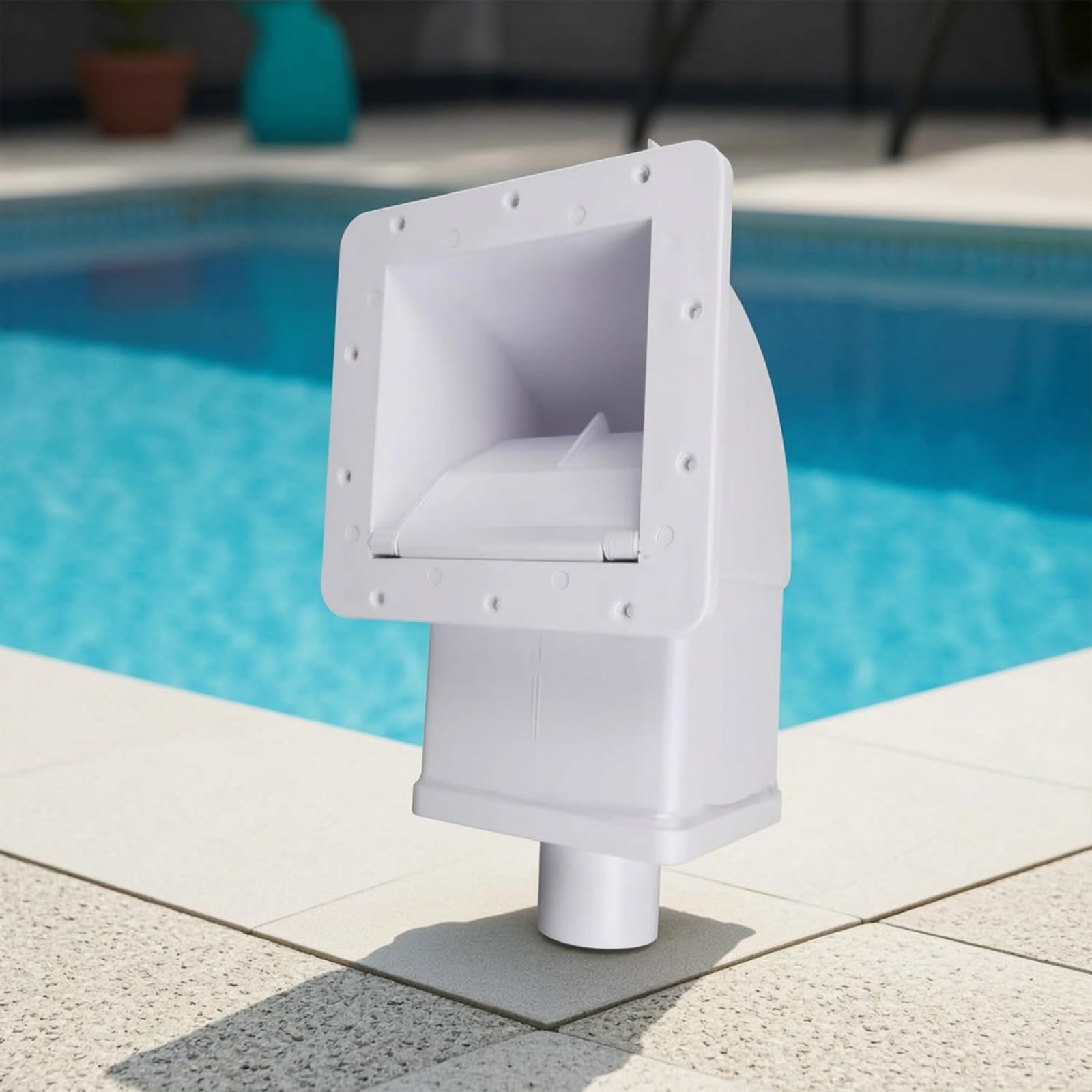 Colcolo Skimmer de Pared para Piscina Skimmer Desnatador Recolector Depurador con Compuerta y Canal Inclinado Que Impide Que la Suciedad Retorne al Agua