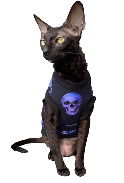 Foto 3 de 6 de Kotomoda Sphynx Cat'S T-Shirt Purple Skulls (M)
