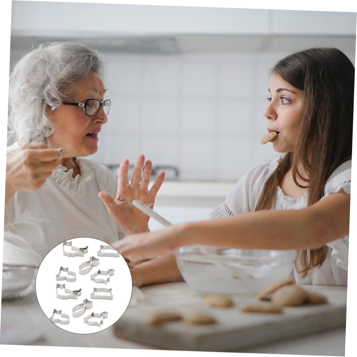 BESTonZON 3sets Stampini Per Biscotti Acciaio Inossidabile Forma Di Gatto Utensili Per Decorazioni Di Biscotti e Frutta Facili Da Pulire e Riutilizzabili Per Cottura e Festa Dei