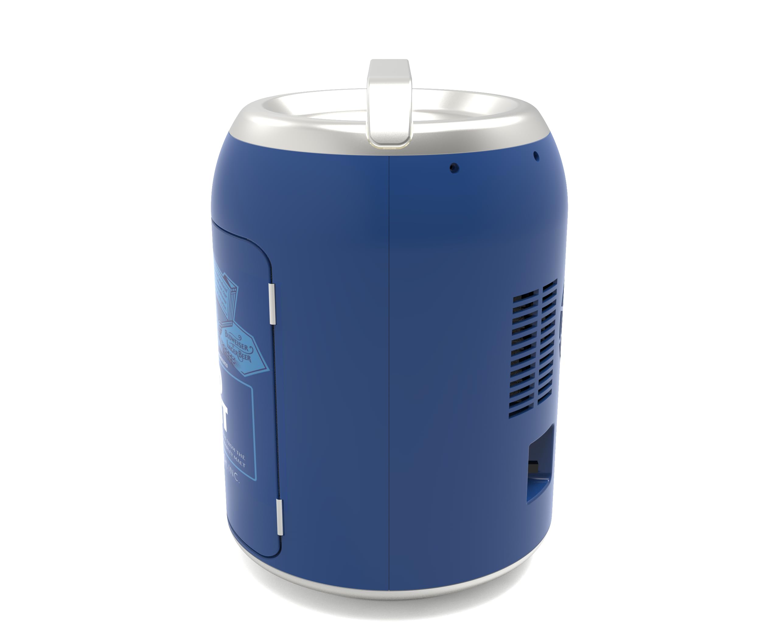 Bud Light Branded Can Shaped 6 Can Mini Personal Fridge Cooler-W: 10.20" X L: 10.20" X H: 14.53 (Navy) on Fridge.com - View 4
