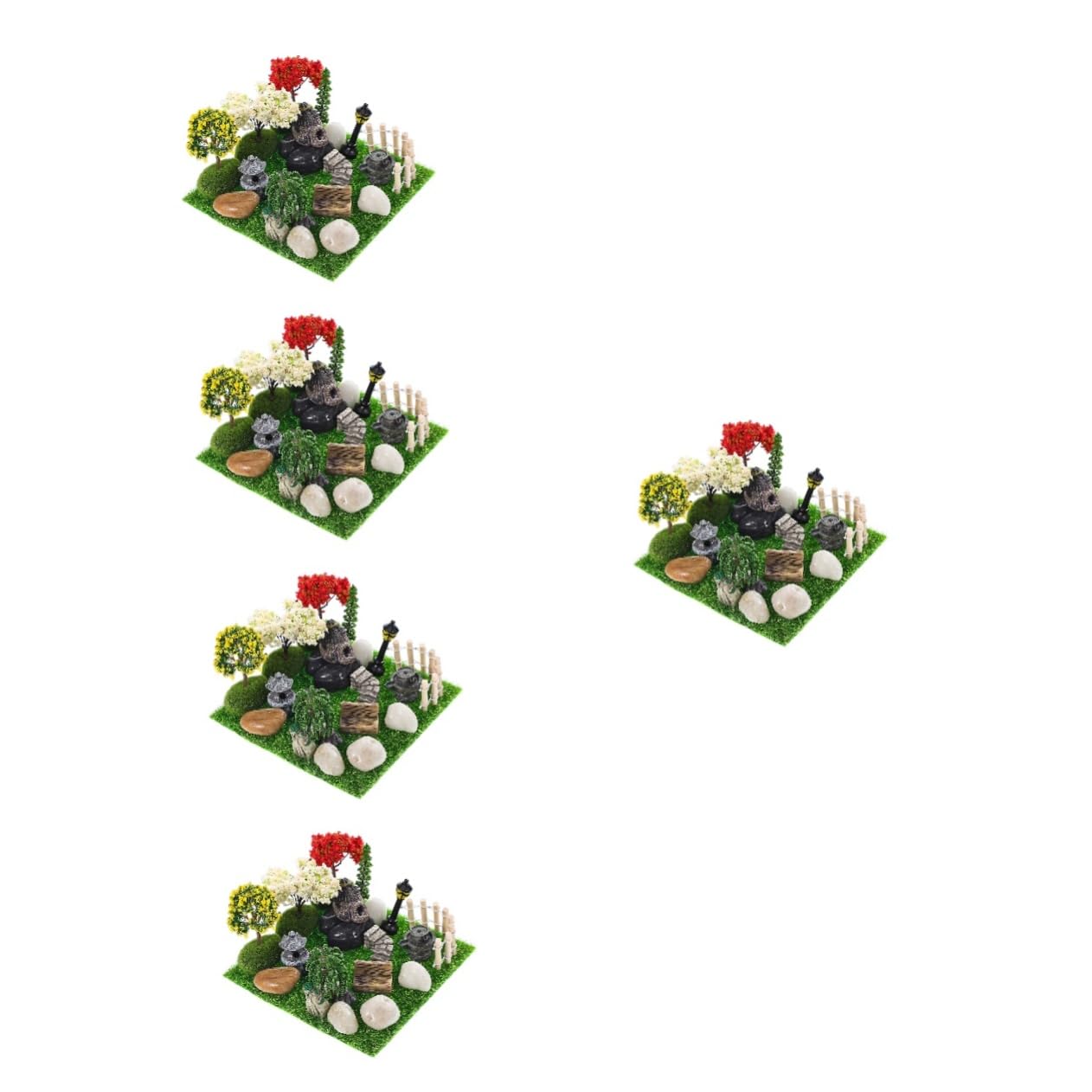 Micro paysage décoration avec arbres miniatures pour jardin féerique