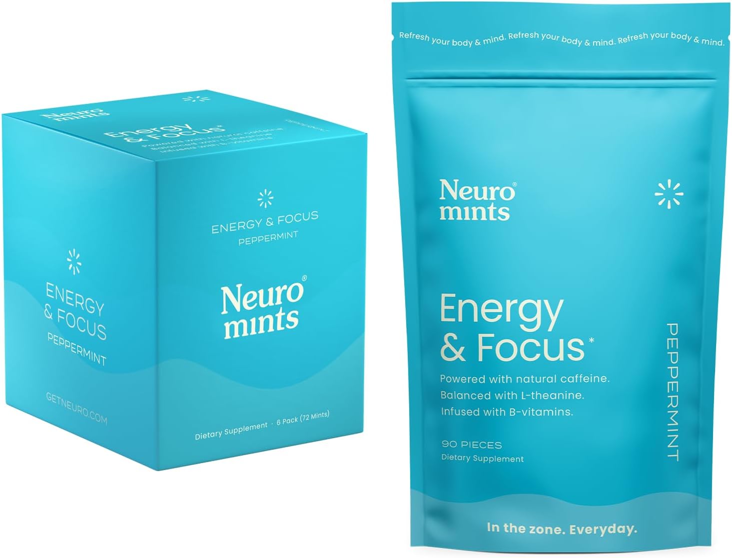 NeuroGum Energy Caffeine Mints (162 Pieces) Sugar Free