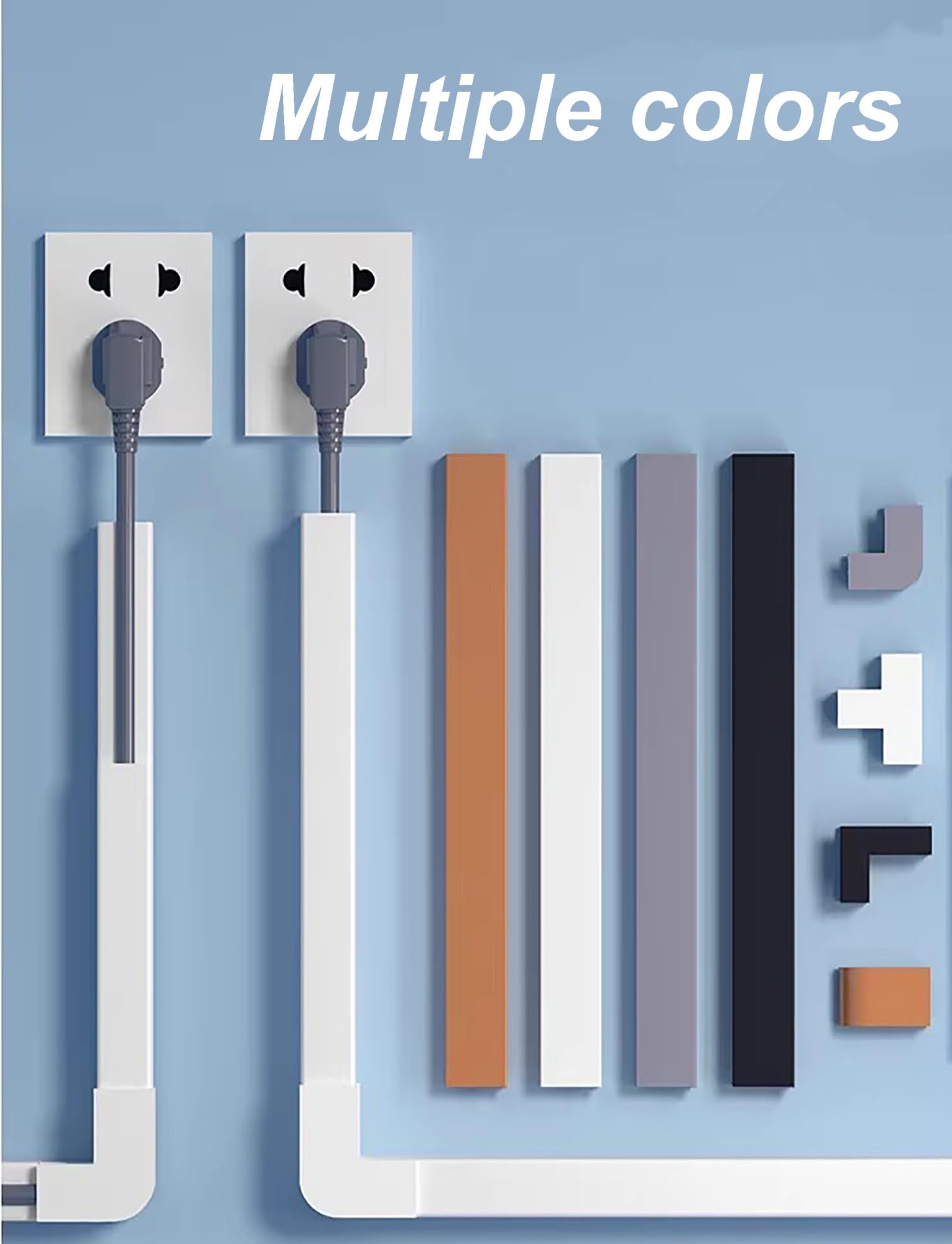 Ocultador de Cables de TV de 3 Metros de Largo, Ocultador de Cables Grande, Ocultador de Cables de canalización de Cables, Ocultadores de Cables for TV en la Pared(Gray,50x25mm)