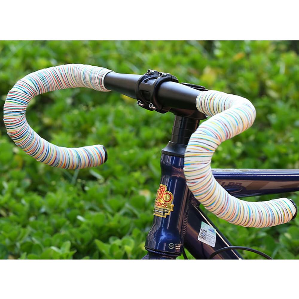Amazon.co.jp: カラフルな自転車ハンドルバーテープ レインボーバイク