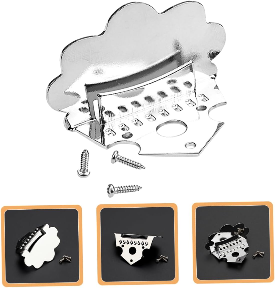 5 Sets Stylish Metal Mandolin Tailpiece Parts String Mandolin Accessory for Enhanced Intonation Volume Sustain