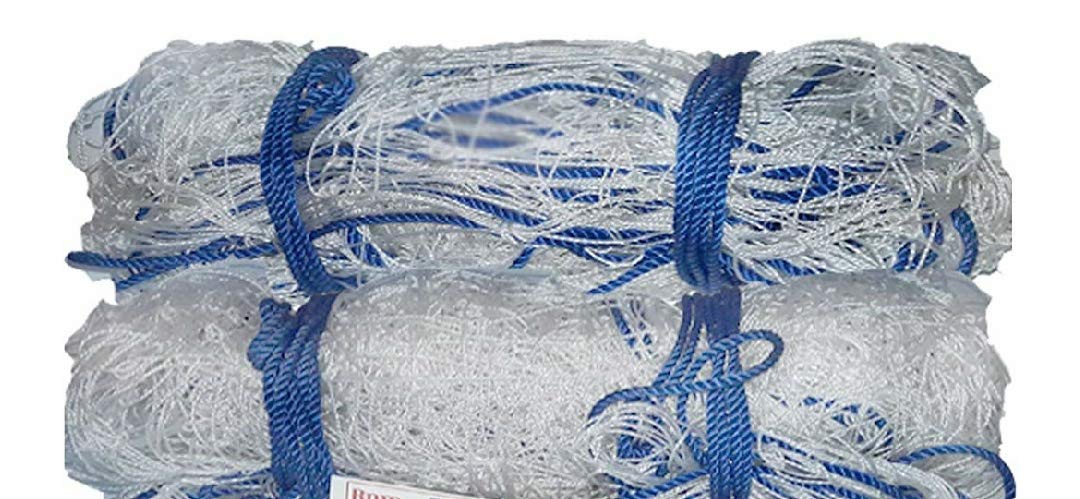 AMZ sports nets Football Goal net Tournament Quality White 24x8x6